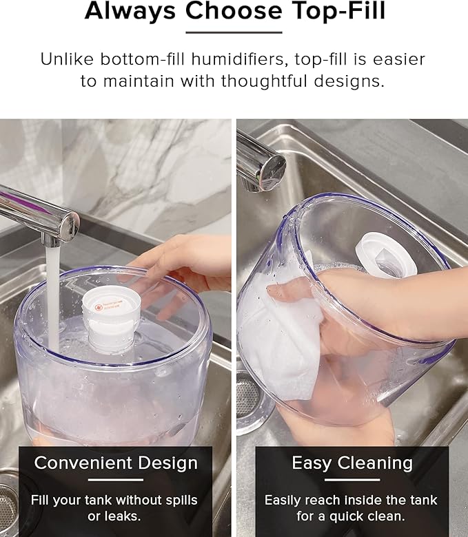 Reptile Fogger Humidifier Mister for Reptile Tank, 2.5L Top-Fill Terrarium Humidifier with Hose for Snakes, Tortoises, Chameleons and Ball Python, AUAAQ Reptile humidifers