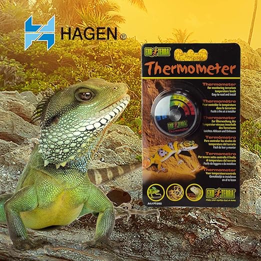 Exo Terra Thermometer for Reptile Terrarium – Provides Temperatures in Both Celsius and Fahrenheit (Pack of 3)