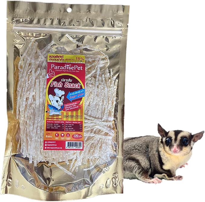 Polar Bear's Pet Shop 1 Pcs Family Pack Fish Flavor Sugar Glider Hamster Squirrel Chinchillas Small Animals Sandwich Snacks and Food (120g)