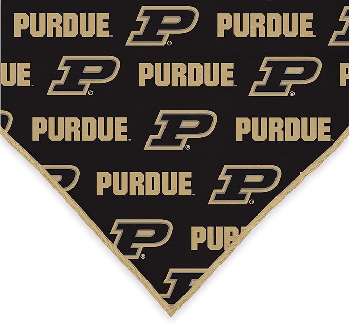 Purdue Boilermakers Officially Licensed Bandana for Dogs and Cats | Fits Pets Great Gift Idea | Easy-to-Tie (Small, 13")