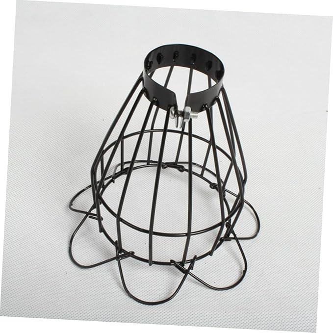 SOLUSTRE 2pcs Reptile Heat Lamp Shade Ceramic Lampshade Shell Black Heat Lamp Cover for Bearded Dragon Enclosure Reptile Supplies Safe Protective Design