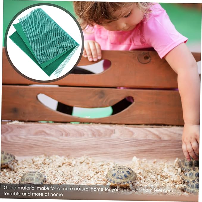 BESPORTBLE 1set Reptile Carpet Mat for Tortoises Snakes and Lizards Comfortable Breathable Substrate Liner for Terrarium Bedding and Washable