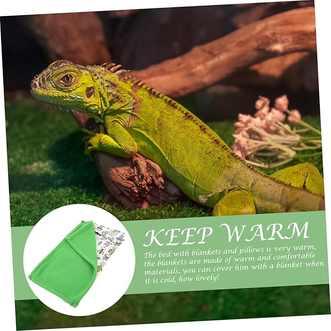 BESPORTBLE Reptile Sleeping Blanket Pillow Comfortable Washable Lizard Sleep Bag for Reptiles Warmth Mat for Bearded Dragons Compact and Lightweight Pet Sleeping Mat