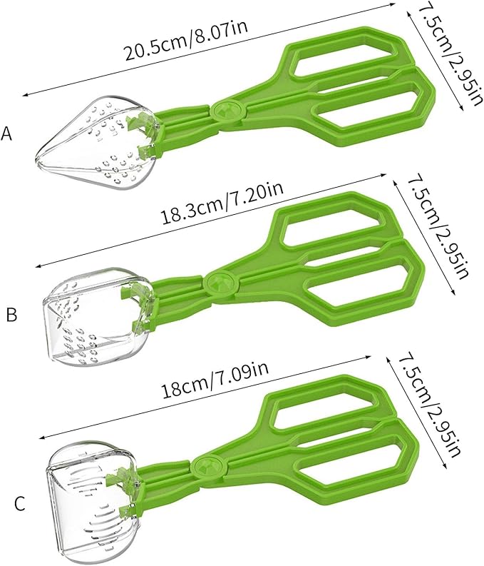 Multipurpose Feeding Tongs for Reptiles Care Clear Hygienic Comfort Handle Gentle Creature Captures Hygienic Reptiles Feeding Accessories