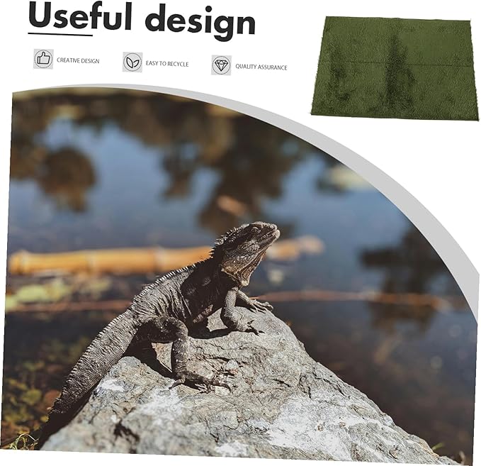 Reptile Terrarium Carpet Mat Liner Supple Breathable Reptile Cage Bedding for Snakes Lizards Tortoises Moisture Resistant Pet Habitat Substrate