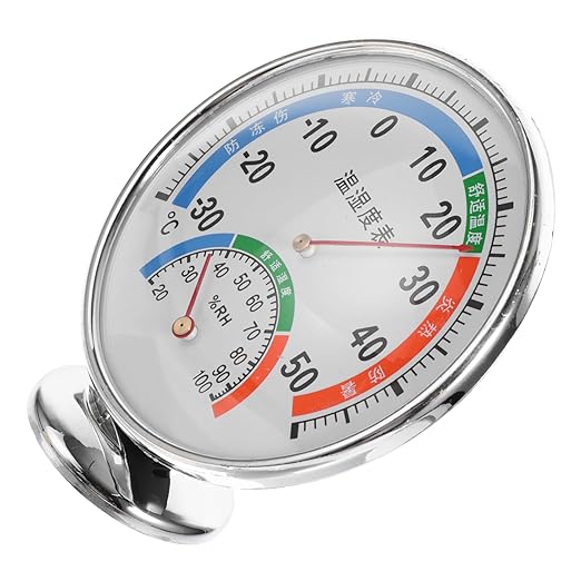 Reptile Terrarium Thermohygrometer Dial Temp Humidity Gauge for Tanks Easy to Read Space-Saving