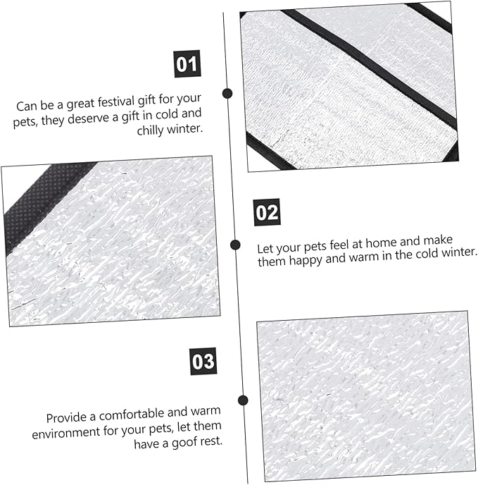 Reptile Heat Lamp Heat Pad for Reptiles Reflective Film Pet Warm Mat Winter Pad