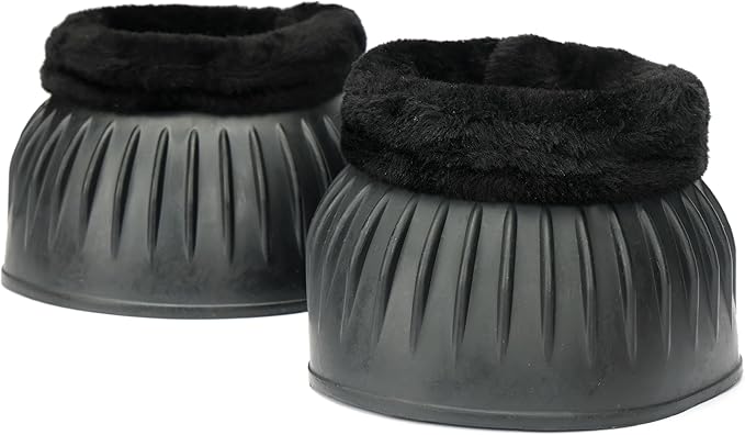 Shires ARMA Fleece Trim Bell Boot (Black, X-Full)