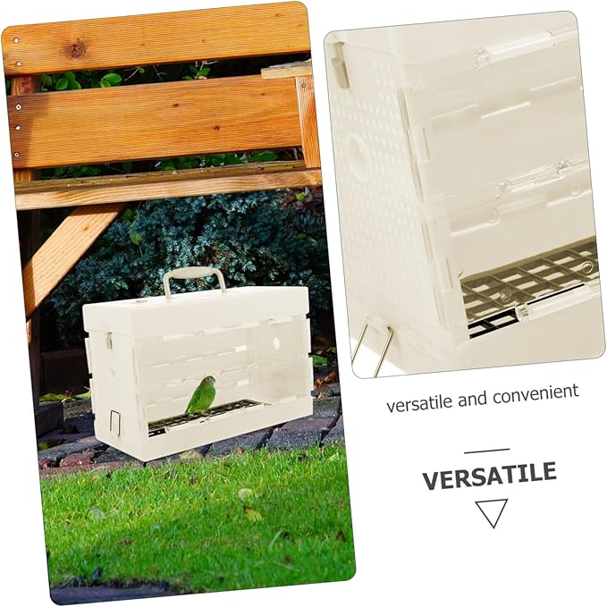Luxshiny Portable Small Bird Carrier Cage with Ventilated Design for Parrots and Cockatiels Lightweight Travel Transportation Cage for Hiking Outings and Daily Use