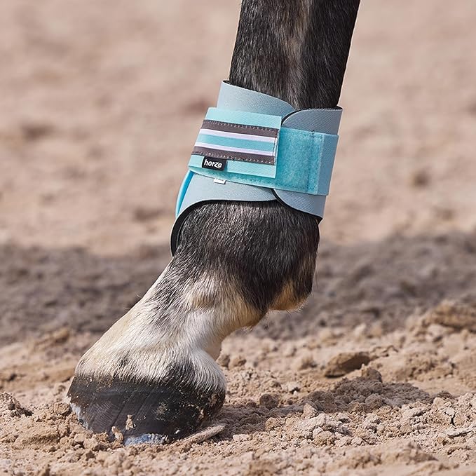 HORZE Adepto Fetlock Boots - Canal Blue - Pony