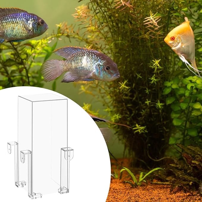 Aquarium Accessories,Decor with Brackets,DIY Living Room,Maintenance Easy Install,Fittings,Negative Pressures Tank Parts, Large with Brackets