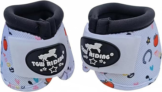 TGW RIDING 2520D Horse Bell Boots No-Turn Horse Bell Boots, Equine Ballistic Hoof Overreach Bell Boot, Pair