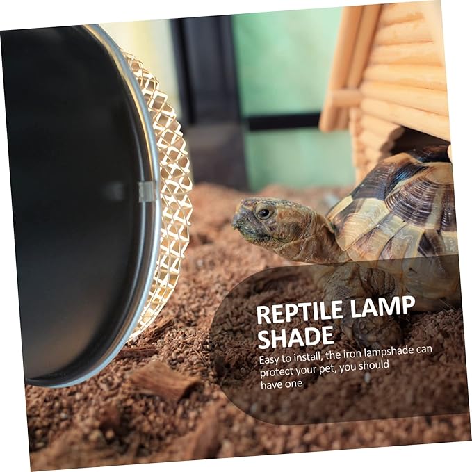 FOMIYES 3pcs Reptile Heating Lamp Mesh Cover Scalding Shade for Lizard Turtle and Snake Habitats and Easy to Install Lamp Shade Accessory