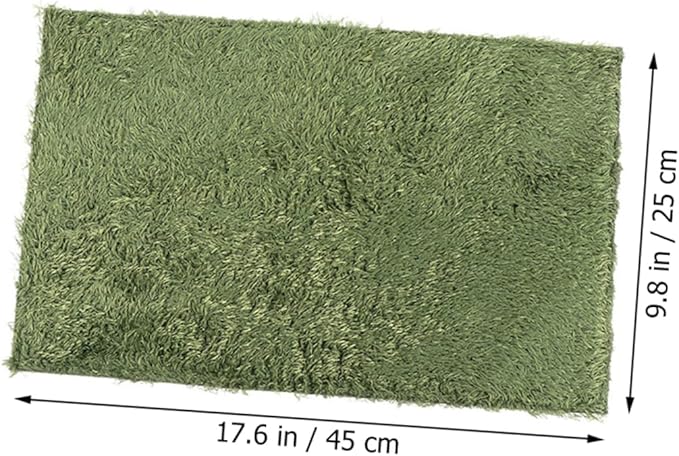 Reptile Carpet Mat for Terrarium Lifelike Fake Grass for Lizards Tortoises and Frogs Moisture Retaining Reusable Substrate for Reptile Habitats