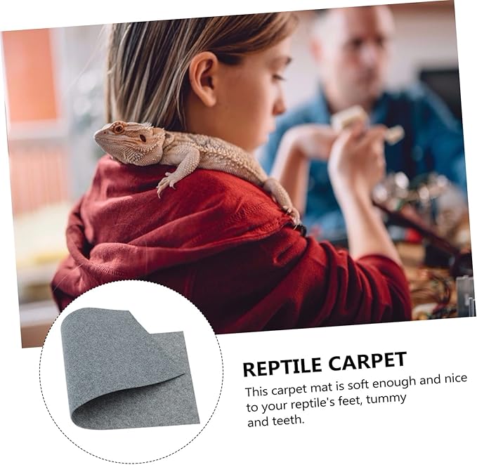 TOYANDONA Terrarium Liner Reptile Carpet Pet Cage Mat Absorbent Bedding for Tortoises Lizards and Snakes Easy to Reptile Substrate