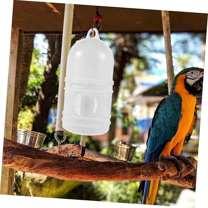 Pigeon Drinking Water Maker 2Pcs - Large Capacity Plastic Water Feeder for Birds Automatic Pigeon Waterer Dispenser for Cage White