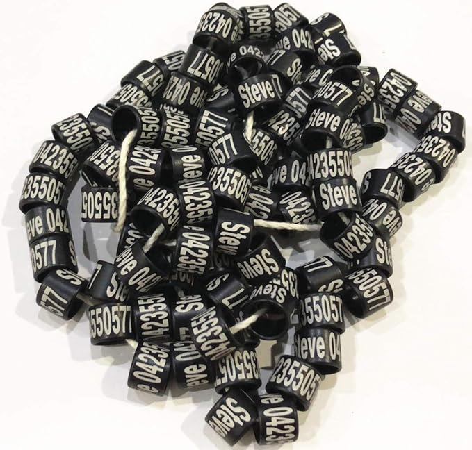 100pcs Metal Bird Rings 2mm-14mm Parrot Leg Bands Pigeon Chicks Bantam Poultry (Customized)