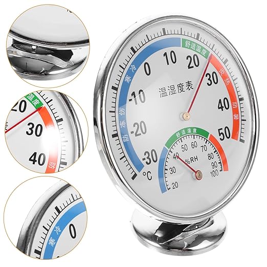 BESPORTBLE Dual Thermometer Hygrometer for Reptile Enclosures Humidity Sensor for Terrariums Easy to Install Space Saving