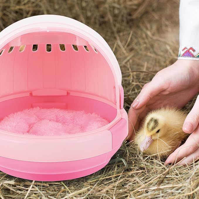 Handheld Parrot Carrier Cage with Bird Warm Nest Pad Portable Travel Pet Cage for Conures Budgerigars and Small Birds