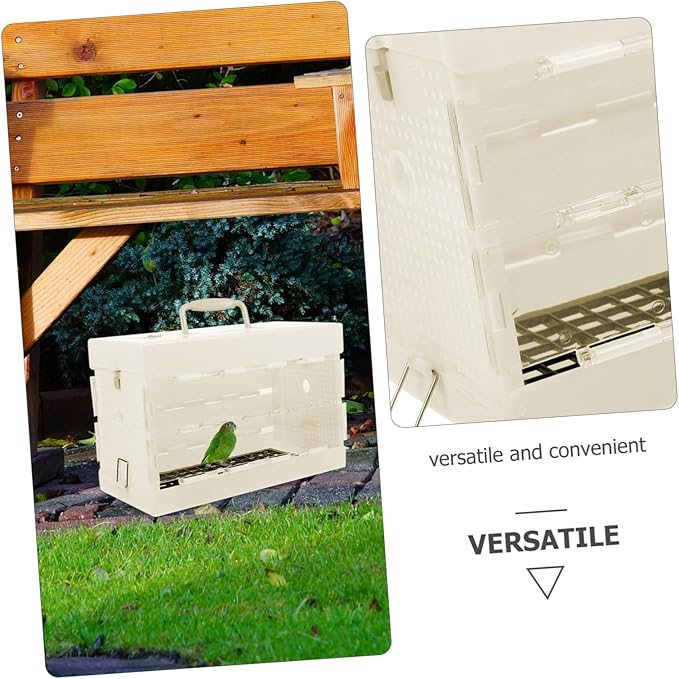 Totority Outdoor Bird Carrier Cage for Cockatiel Parrot Lightweight Travel Cage with Comfortable Design for Walks Hikes Camping Easy to Transport Enjoy Scenic Views