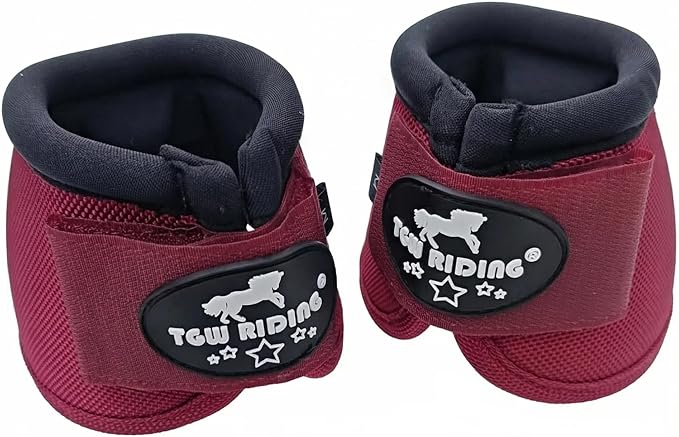 TGW RIDING 2520D Horse Bell Boots No-Turn Horse Bell Boots, Equine Ballistic Hoof Overreach Bell Boot, Pair