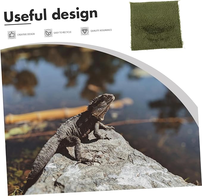 Reptile Carpet Mat for Bearded Dragon Lizard Tortoise Bedding Terrarium Liner Reusable Substrate Cut-to Climbing Pets and Amphibians