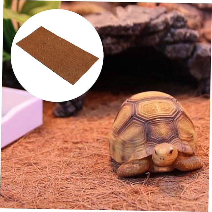 BESPORTBLE Reptile Carpet Mat Natural Coconut Substrate for Tortoise Terrarium Moisture Retaining Breathable Design for Lizards and Reptiles