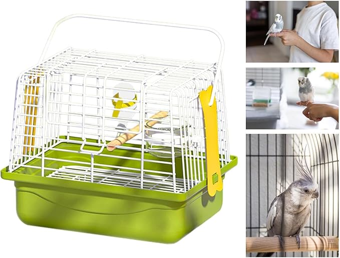 Bird Carrier Travel Cage,Small Bird Carrier,Portable Lightweight with Standing Perch for Outdoor Adventure,Parrots,Conures, Set of 5