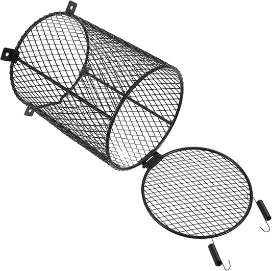 MERRYHAPY Reptile Heat Lamp Mesh Cover Scald Ceramic Bulb Protector for Safe Lighting Reptile Cages and Easy to Install Heating Lamp Shield Optimal Visibility
