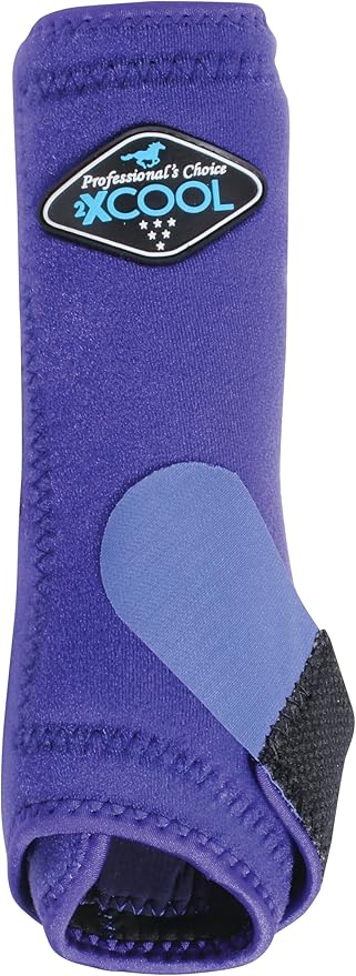 Professional's Choice 2XCOOL Sports Medicine Horse Boots | Protective & Breathable Design for Ultimate Comfort, Durability & Cooling in Active Horses | 2 Pack Medium Purple