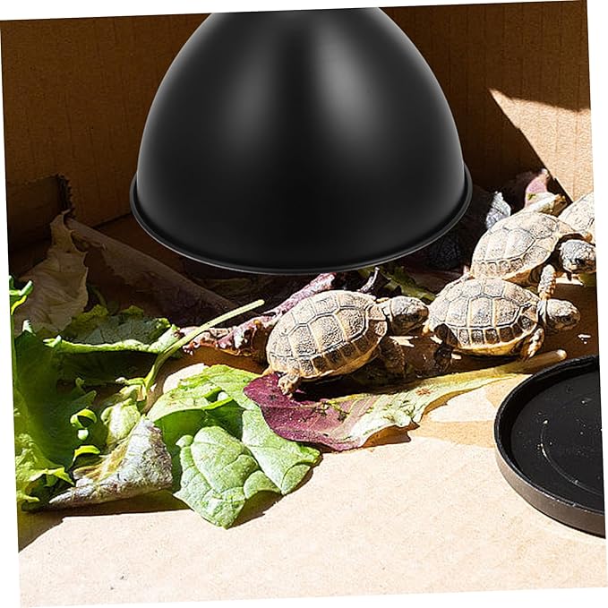 Reptile Heat Lamp Shade Reflector Cover for Reptile Box Iron Heating Lamp Accessory Suitable for Lizards Turtles and Snakes
