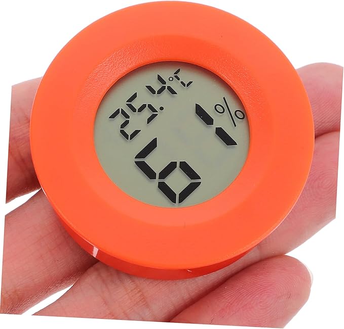 POPETPOP Box Humidity Meter for Reptiles Digital Humidity Gauge Digital Temperature Gauge Reptile Temperature Gauge Small Indoor Humidity Gauge for Reptiles Temperature Meter Celsius Round