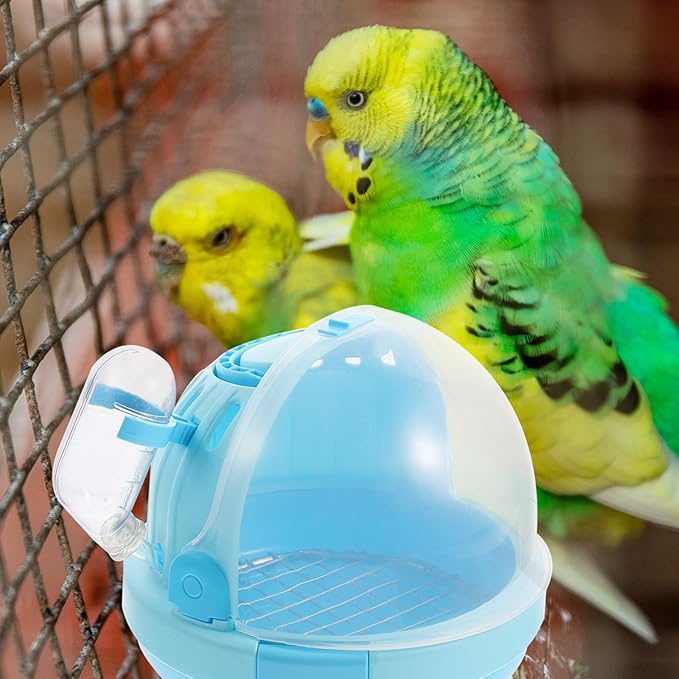 MERRYHAPY Portable Parrot Travel Cage with Shape, Lightweight Handheld Pet Bird Carrier with Galvanized Mesh Pad, Suitable for Budgerigar and Small Birds Outdoor Use