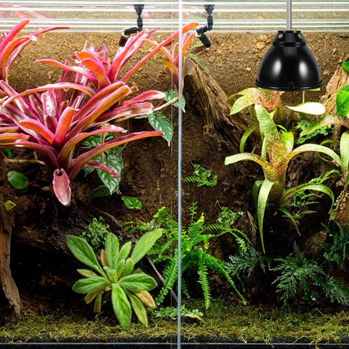 Reptile Heat Lamp Cover Anti-Scald Dome Light Guard Aluminum Heat Lamp Protector for Turtle Lizard Snake Breeding Boxes with Mesh Cover