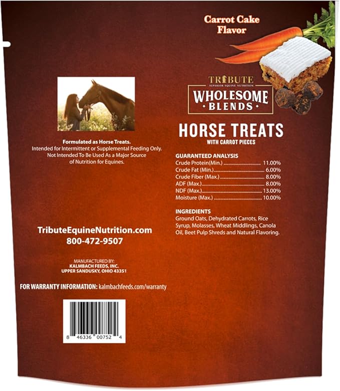 Wholesome Blends Soy-Free Carrot Cake Flavored Horse Treats, 1.5 lb Bag