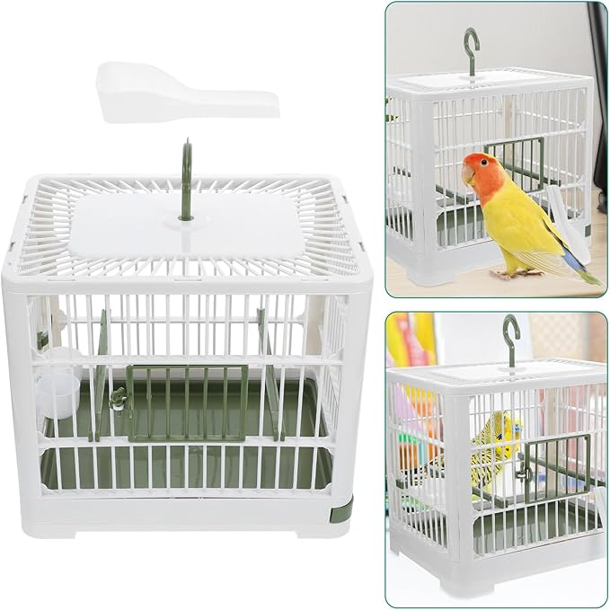 Foldable Parrot Travel Carrier Cage Lightweight Portable Bird Cage with Ventilated Mesh Design for Parakeets Cockatiels Small Birds for Travel and Outdoor Use