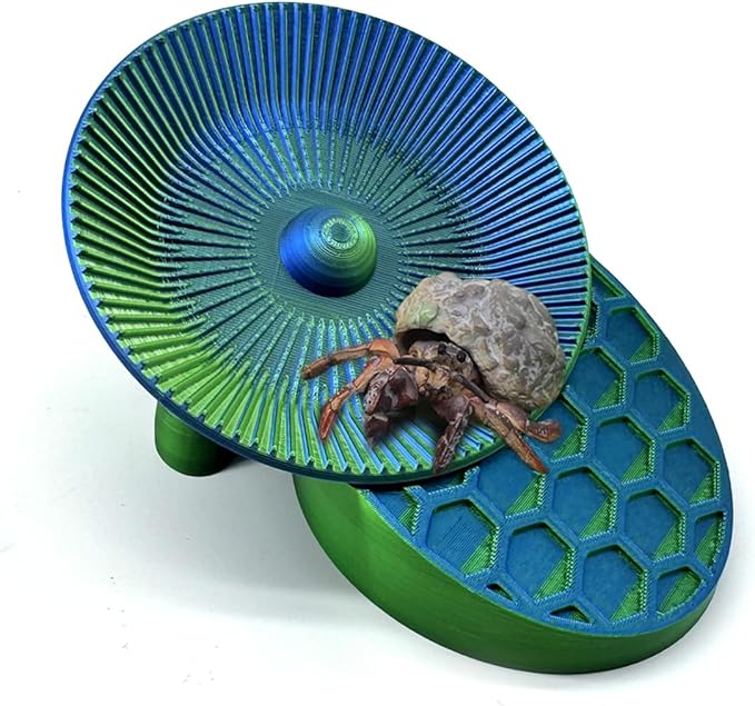 Hermit Crabs Running Wheel Toy with Climbing Platform, Hermit Crab Tank Accessories, for Hermit Crab Hamster Gerbils