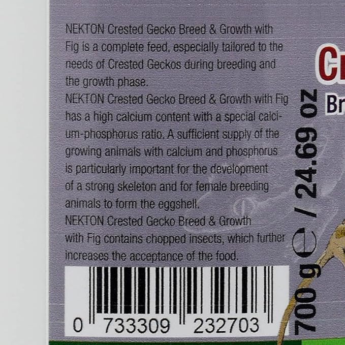 Nekton Crested Gecko Fig for Growth and Breeding 700g (24.69oz)