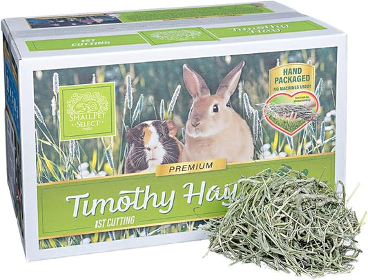 Small Pet Select 1st Cutting Timothy Hay, Animal Food for Guinea Pig, Rabbit, Hamster, Bunny, or Chinchilla, Natural Hay Grown in the USA, 20lb