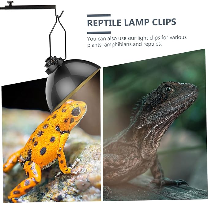 minkissy 10pcs Durable Reptile Lampshade Fixation Clips High Temperature Resistant Iron Clamps for Reptile Lamp Accessories Easy to Use Practical for Terrariums