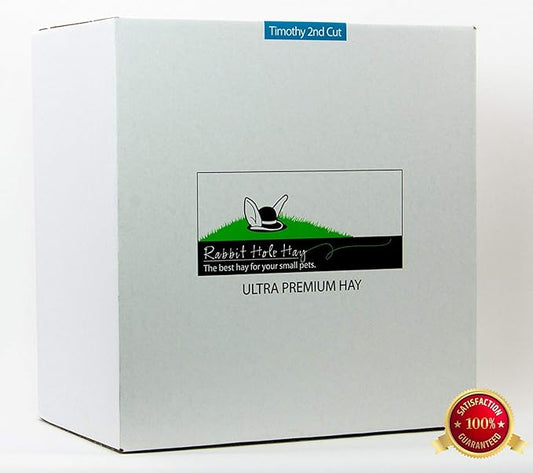 Rabbit Hole Hay - Ultra Premium Medium Timothy Hay for Small Pets - 40 lb Box - Hand-Selected & Farm Fresh