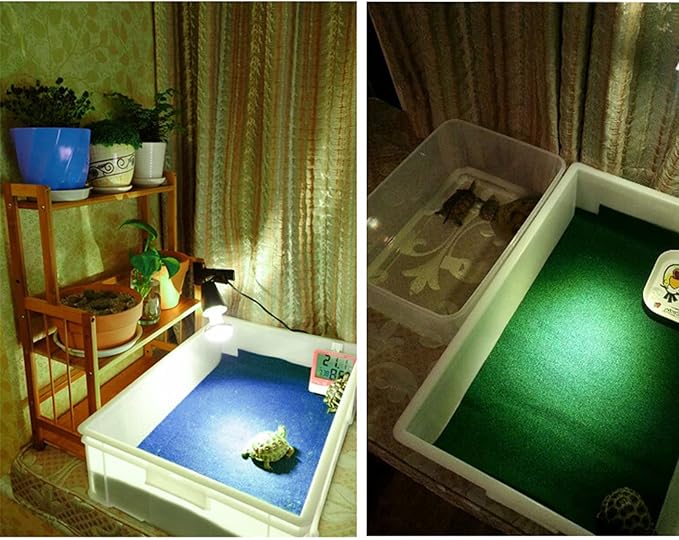Mechpia 47" x 24" Large Reptile Carpet Terrarium Liner Bedding Reptile Substrate Mat Supplies for Bearded Dragon Snake Lizard Tortoise Leopard Gecko (Blue)