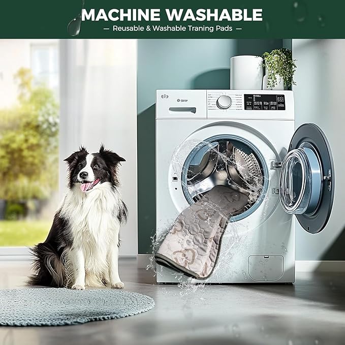 FXW Washable Pee Pads for Dogs, Leak-Proof & Non-Slip, Specifically Designed for FXW Rollick/Homeplus 32/40/45inch 8 Panels Dog Playpen, 34" Octagon, Khaki, 1 Pack