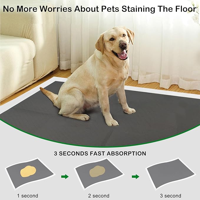 ELEGX Extra Large 48"x36" 30 Pcs Odor-Control Super Absorbency Charcoal Pee Pads for Dogs,Leak-Proof Pet Training Pee Pads,Thicken Disposable Potty Pads Puppy Training Pads for Cats Rabbits