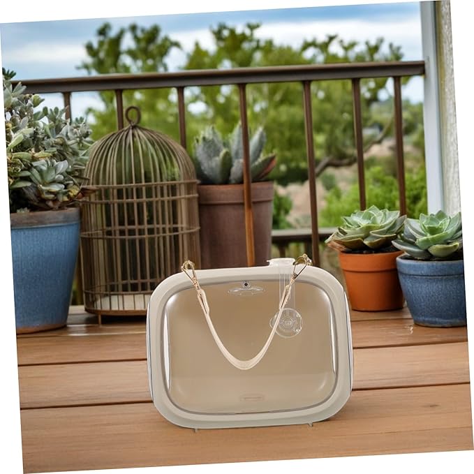 VANZACK Portable Small Bird Carrier Travel Cage with Breathable Mesh Panels for Parrots Canaries Lovebirds Lightweight Ventilated Clean Parrot Takeout Bag for Outdoor Trips and Traveling
