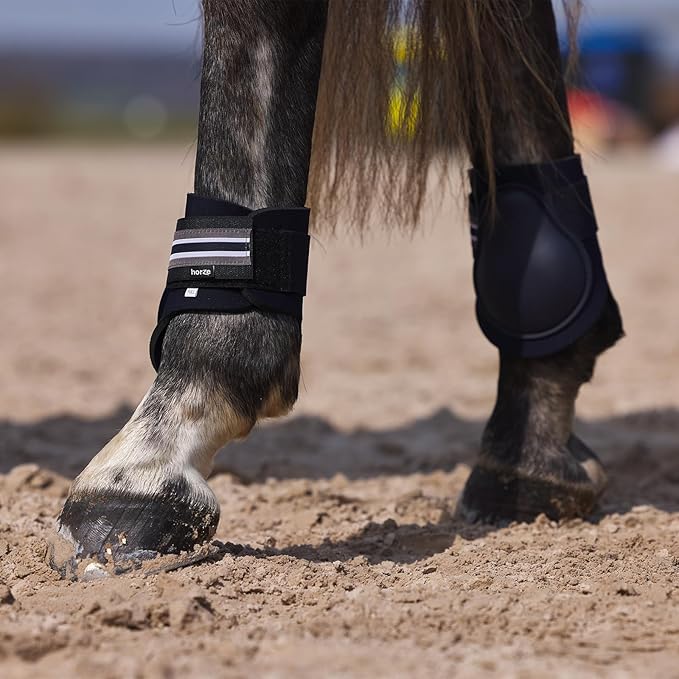 HORZE Adepto Fetlock Boots - Dark Navy - Cob