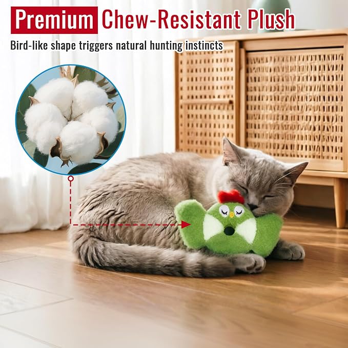 Retro Shaw Cat Toys Birds Catnip Chew Toys for Indoor Cats Kittens 3 Pack - Image 4