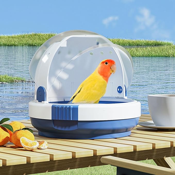 Portable Clear Bird Parrots Transport Cage Window Ventilated Carrier Bag Breathable Bird Carrier Travel Bag
