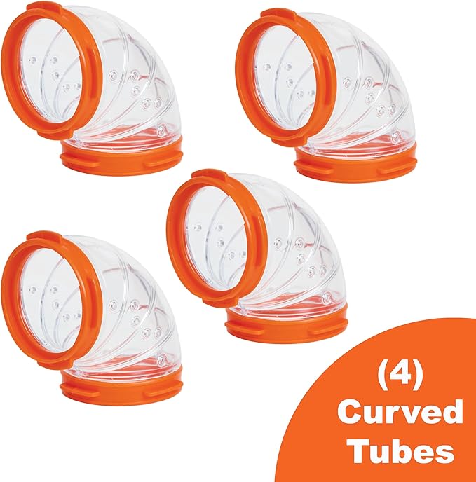 MidWest Homes for Pets Curvy Hamster Tube Value Pack, Compatible on All Midwest and Ferplast Hamster Cages, Model FP-CTVP
