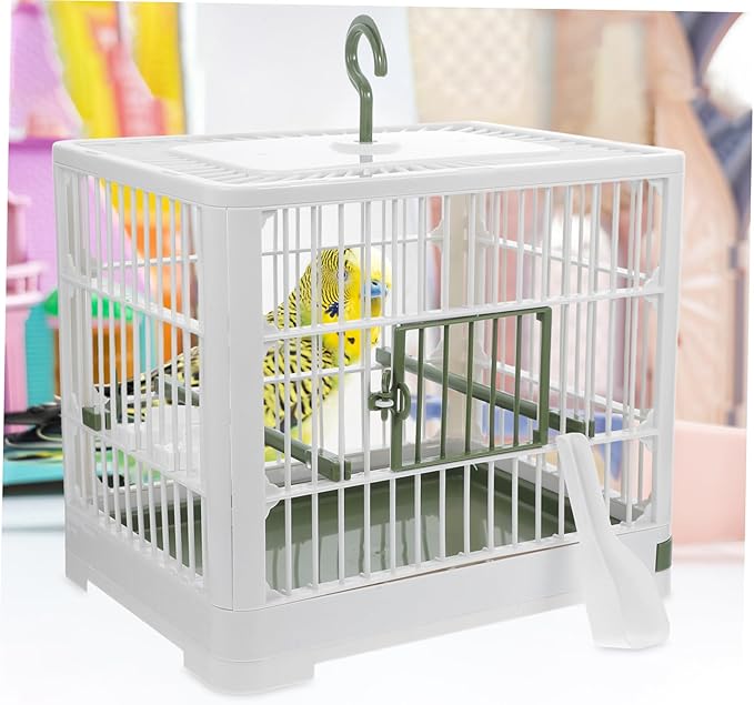 SUPVOX Portable Bird Travel Cage Compact Foldable Carrier for Parrots Parakeets Small Birds with Structure Easy to Clean Carry for Travel